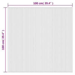Berkfield Rug Square Grey 100X100 Cm Bamboo - thumbnail 8
