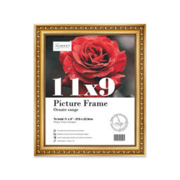 11X9 Gold Ornate Picture Frame (27.9 X 22.9Cm) Poster, Photo, Artwork, Gallery Wall Or Print - thumbnail 1