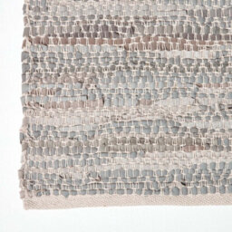 Homescapes Grey Real Leather Handwoven Diamond Pattern Rug, 150 X 240 Cm - thumbnail 3