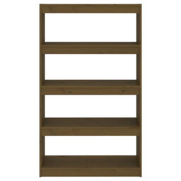 Berkfield Book Cabinet/room Divider Honey Brown 80X30X135.5 Cm Wood Pine - thumbnail 5