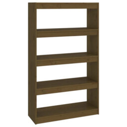 Berkfield Book Cabinet/room Divider Honey Brown 80X30X135.5 Cm Wood Pine - thumbnail 2