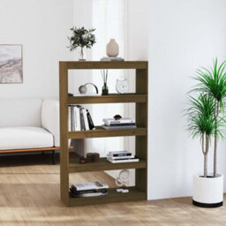 Berkfield Book Cabinet/room Divider Honey Brown 80X30X135.5 Cm Wood Pine