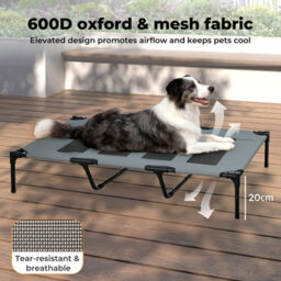 Skylos Elevated Pet Bed Raised Dog Bed Heavy Duty Outdoor Cooling Bed - thumbnail 5