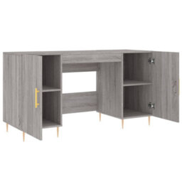 Berkfield Desk Grey Sonoma 140X50X75 Cm Engineered Wood - thumbnail 5
