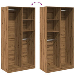 Berkfield Wardrobe Artisian Oak 100X50X200 Cm Engineered Wood - thumbnail 7