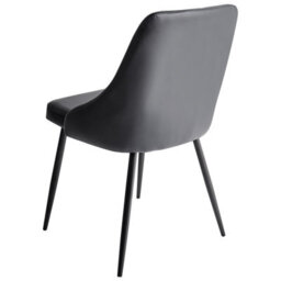 Beliani Set Of 2 Dining Chairs Valerie Faux Leather Black - thumbnail 6