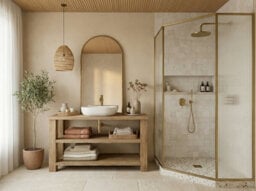 L80Xw44Cm Bramley Solid Wood Bathroom Vanity With Shelf - thumbnail 1