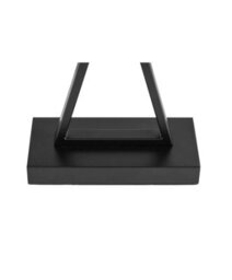 Lighting Supermarket Large X Style Modern Rectangle Statement Table Lamp With Grey Shade - Black - thumbnail 3