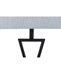 Lighting Supermarket Large X Style Modern Rectangle Statement Table Lamp With Grey Shade - Black - thumbnail 2