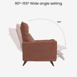 Flexispot Recliner Armchair With Adjustable Backrest Xp1 In Mocha - thumbnail 3