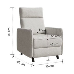 Flexispot Recliner Armchair With Adjustable Backrest Xp1 In Mocha - thumbnail 8
