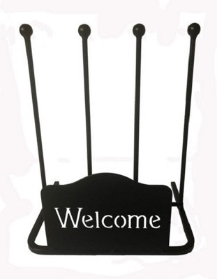 Poppy Forge 2 Pair Boot Rack - Welcome - Steel - L29 X W39 X H48 Cm - Black - image 1