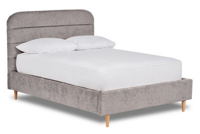 Divan Base Direct Crystal Contemporary Fabric Bed Base Only 6Ft Super King- Pavia Silver