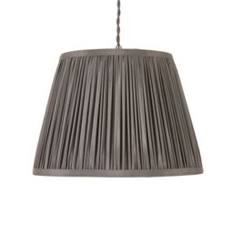 Harbour Studio Serena Charcoal Cotton Effect Pleated Conical Lamp Shade (D)30Cm - thumbnail 2