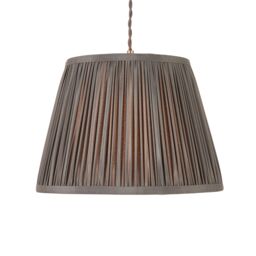 Harbour Studio Serena Charcoal Cotton Effect Pleated Conical Lamp Shade (D)30Cm - thumbnail 3