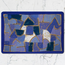 Benjamin Tate Design Blue Abstract Geometric Placemats And Coasters Set - thumbnail 2