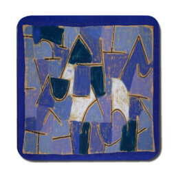 Benjamin Tate Design Blue Abstract Geometric Placemats And Coasters Set - thumbnail 3