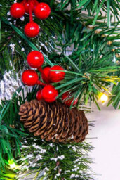Christmas Tree World 50Cm Pre-Lit Decorated Mixed Pine Wreath Warm White/multicolour Leds - thumbnail 8