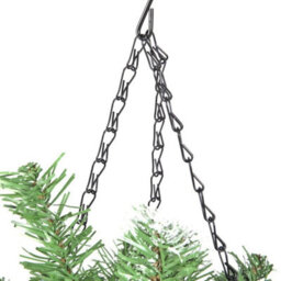 Artificial Christmas Holly Basket Hanging Topiary Garden Basket Flower Winter - thumbnail 3