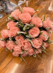 Biznest 2 Bundles Of Artificial Rose Flower Bouquet (48 Head) Bunch Home, Party, Event Décor ( Watermelon )