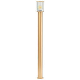 Luminosa Lighting Luminosa Norfolk 124Cm Outdoor Bollard Gold, Clear Glass E27, Ip44