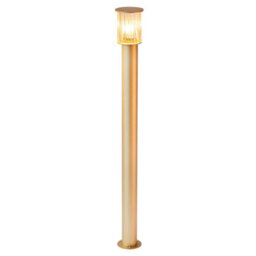 Luminosa Lighting Luminosa Norfolk 124Cm Outdoor Bollard Gold, Clear Glass E27, Ip44 - thumbnail 3