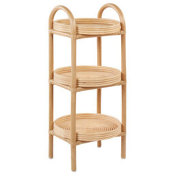 Beliani Side Table Troolie Rattan Natural - thumbnail 1