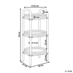 Beliani Side Table Troolie Rattan Natural - thumbnail 3