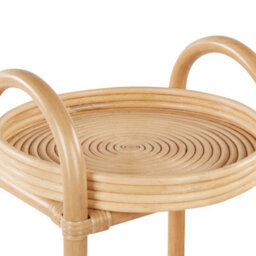 Beliani Side Table Troolie Rattan Natural - thumbnail 6