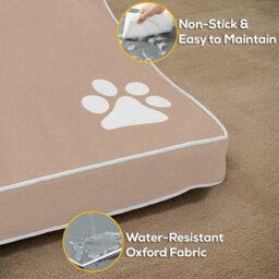 istyle mode Super Soft Cosy Beige Extra-Large Dog Beds Cushion Water Resistant Mattresses Washable Zipped Cover With Cushion - thumbnail 2