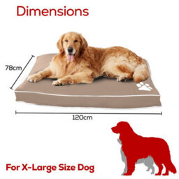 istyle mode Super Soft Cosy Beige Extra-Large Dog Beds Cushion Water Resistant Mattresses Washable Zipped Cover With Cushion - thumbnail 5