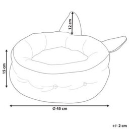 Beliani  Pet Bed Kepez Fabric Grey - thumbnail 3