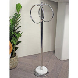 Showerdrape Opera 3 Piece Bathroom Accessory Set Toilet Roll Holder & Towel Ring & Toilet Brush - thumbnail 3
