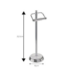 Showerdrape Opera 3 Piece Bathroom Accessory Set Toilet Roll Holder & Towel Ring & Toilet Brush - thumbnail 6