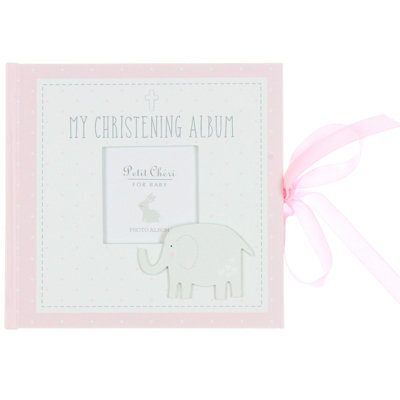 Petit Cheri Baby Christening Photo Album - My Christening Album  (Pink)