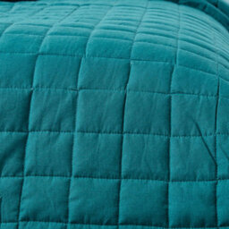 Homescapes Cotton Quilted Reversible Bedspread Teal & Blue, 230 X 250 Cm - thumbnail 3