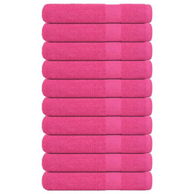 Berkfield Towels 10 Pcs Pink 100X200 Cm 360 Gsm 100% Cotton - image 1