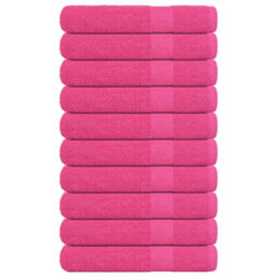 Berkfield Towels 10 Pcs Pink 100X200 Cm 360 Gsm 100% Cotton