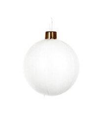 WeRChristmas Inflatable Tinsel Christmas Bauble, White, 45 Cm - thumbnail 1