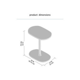 Mh London Campbell Walnut C Shape Side Table Solid Mango Wood End Table Tray Top - thumbnail 7