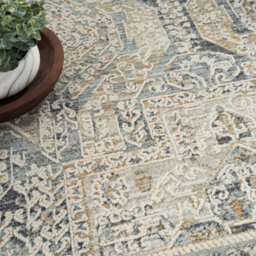 Chocolate Easy To Clean Abstract Traditional Rug For Living Room, Bedroom, Dining Room - 239Cm (Circle) - thumbnail 2