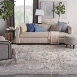 Chocolate Easy To Clean Abstract Traditional Rug For Living Room, Bedroom, Dining Room - 239Cm (Circle) - thumbnail 4