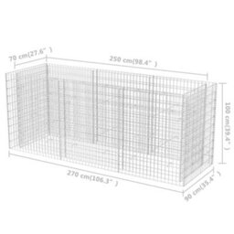 Berkfield Gabion Raised Bed Steel 270X90X100 Cm - thumbnail 6