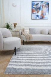 The Rugs Moodi Shaggy Grey Echo Rug Runner Scandinavian Thick High Pile For Living Rooms, Bedrooms, Hallways, Kitchens - thumbnail 2