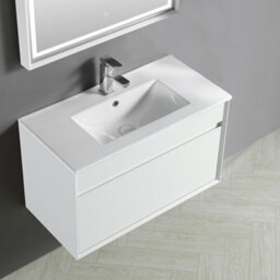 Homestylestore 810mm White Wall Hung Waterproof Bathroom Vanity Unit - thumbnail 2
