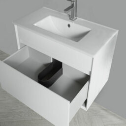 Homestylestore 810mm White Wall Hung Waterproof Bathroom Vanity Unit - thumbnail 3