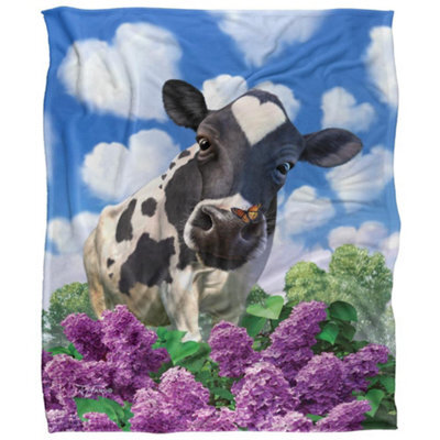 Jq Licensing Jlo Silky Cow Supersoft Blanket Multicoloured (One Size) - image 1