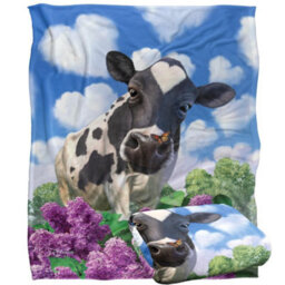 Jq Licensing Jlo Silky Cow Supersoft Blanket Multicoloured (One Size) - thumbnail 2