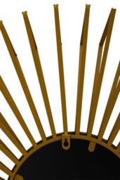 Orsina Gold Sunburst Wall Mirror With Bevelled Spokes, Round Decorative Mirror, Maximalist Metal Accent Mirror - thumbnail 4
