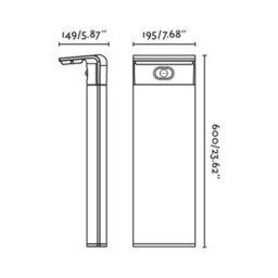 Luminosa Lighting Luminosa Luma Led Outdoor Bollard Dark Grey Ip65 3000K - thumbnail 3